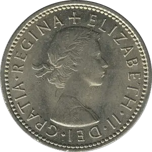 Avers du Shilling britannique de 1963