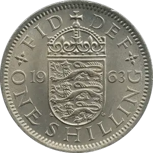 Reverso del chelín británico de 1963