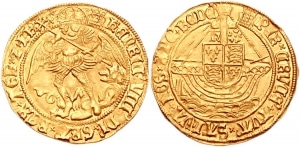Obverse-and-Reverse-Henry-VIII-Angel-Coin-Gold