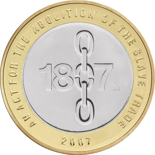 The 2007 Abolition of the Slave Trade £2 coin