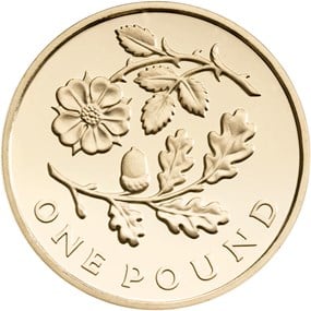 Flower Emblem of England £1 Coin