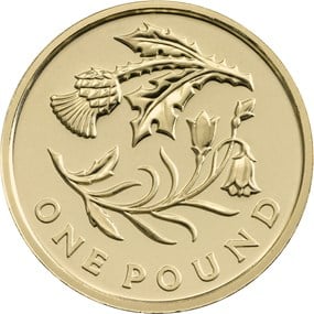 Flower Emblem of Scotland £1 Coin