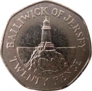 Bailiwick of jersey 20 pence coin