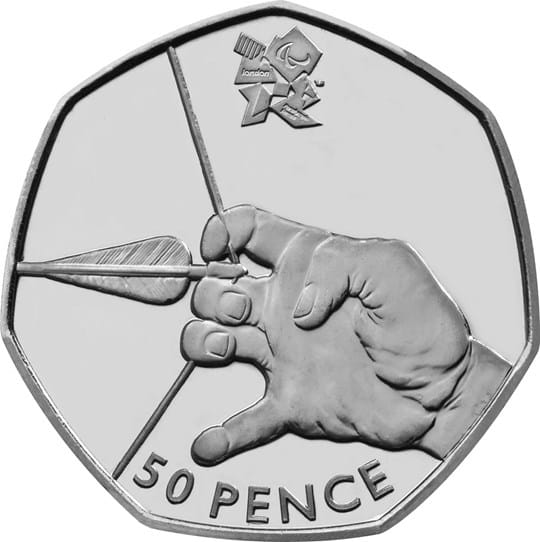 The Archery Olympic 50p Coin