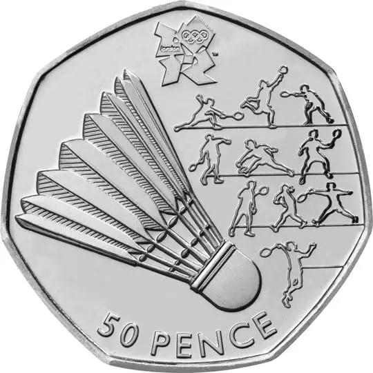 The Badminton Olympic 50p Coin