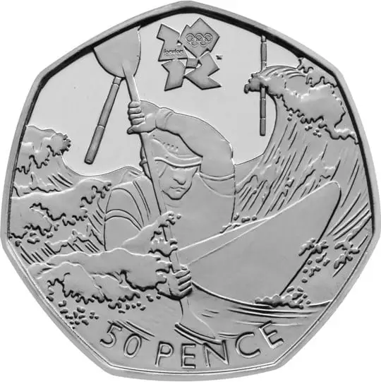 The Canoeing Olympic 50p Coin