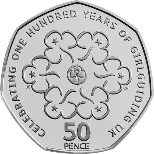 The Girlguiding 50 Pence Coin