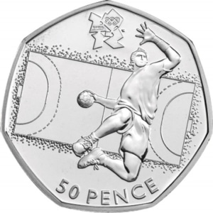 The Handball Olympic 50p Coin