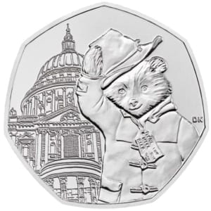 The Paddington Bear at St Pauls Cathedral 50p coin