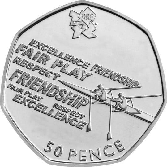 The Rowing Olympic 50p Coin