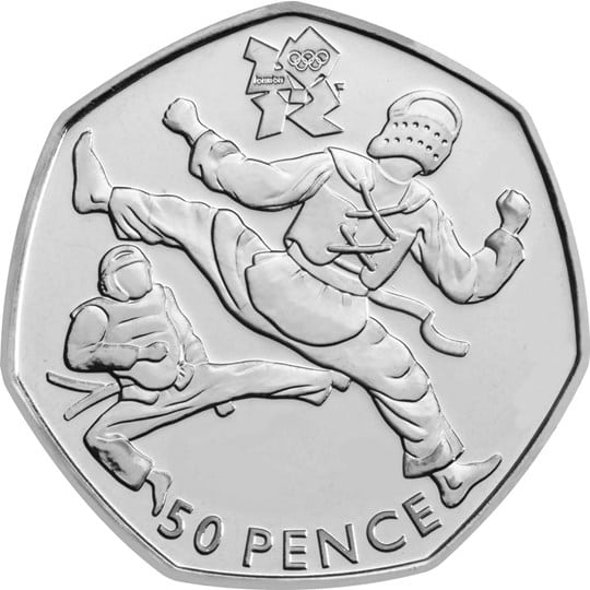 The Taekwondo Olympic 50p coin
