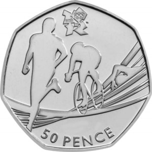 The Triathlon Olympic 50p Coin