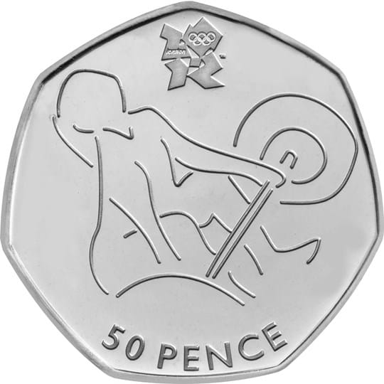 The Weightlifting Olympic 50p Coin