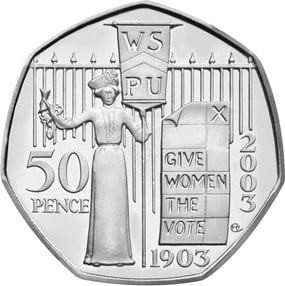 Suffragettes 50p