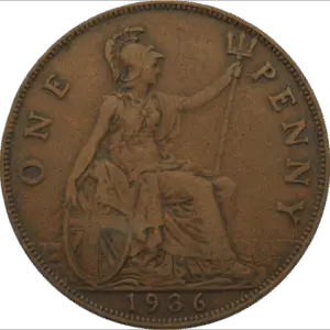 1936 pre decimal penny