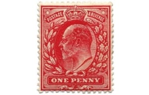 Edward VII penny red stamp