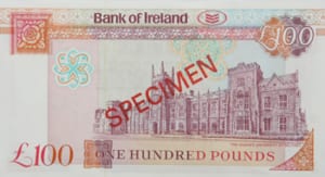 Bank of Ireland £100 Note Back Design