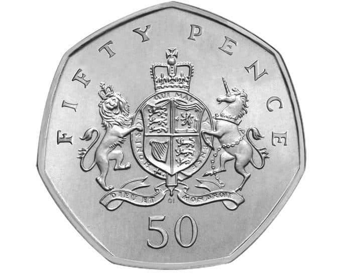 the Christopher Ironside 50p Coin Design