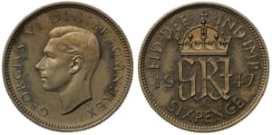 George VI sixpence
