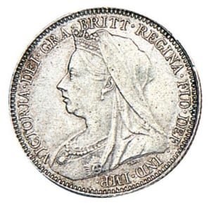 Old head Victoria Sixpence