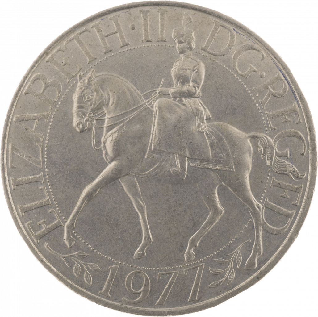 1977 Jubilee Crown Obverse