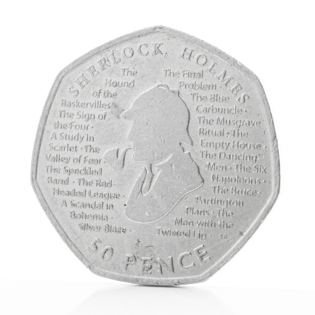 Sherlock Holmes 50p Design