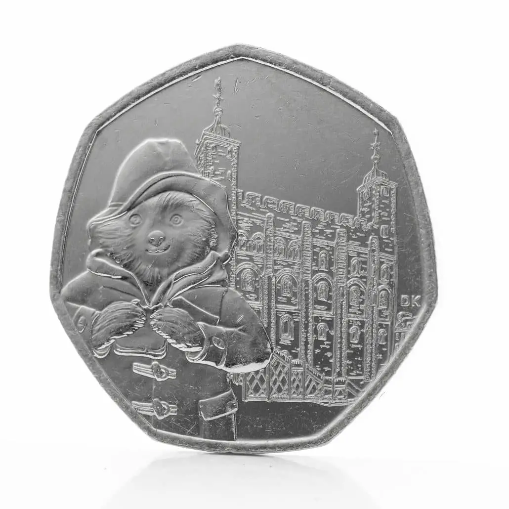 Paddington at the Tower 50p Coin Reverse Design