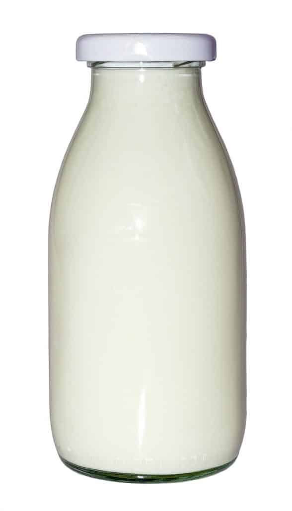 An old style bottle of milk