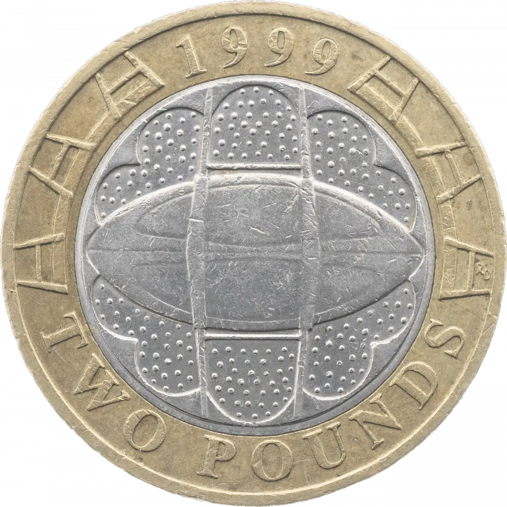 1999 Rugby World Cup £2 Coin Design