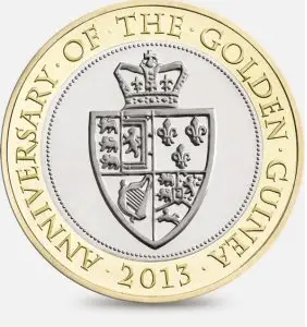 Anniversary of the Golden Guinea £2 Reverse Design
