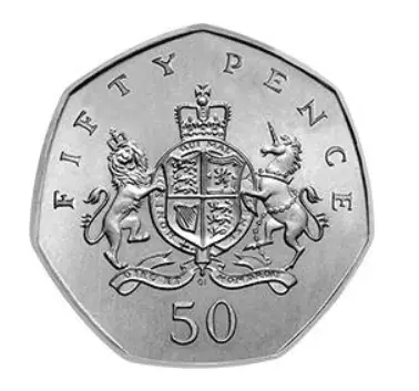 Christopher Ironside 50p coin reverse design