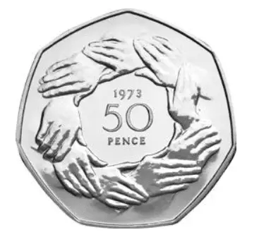 The 1973 EEC 50p coin