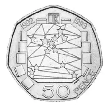 The 1992 Single Market 50p coin