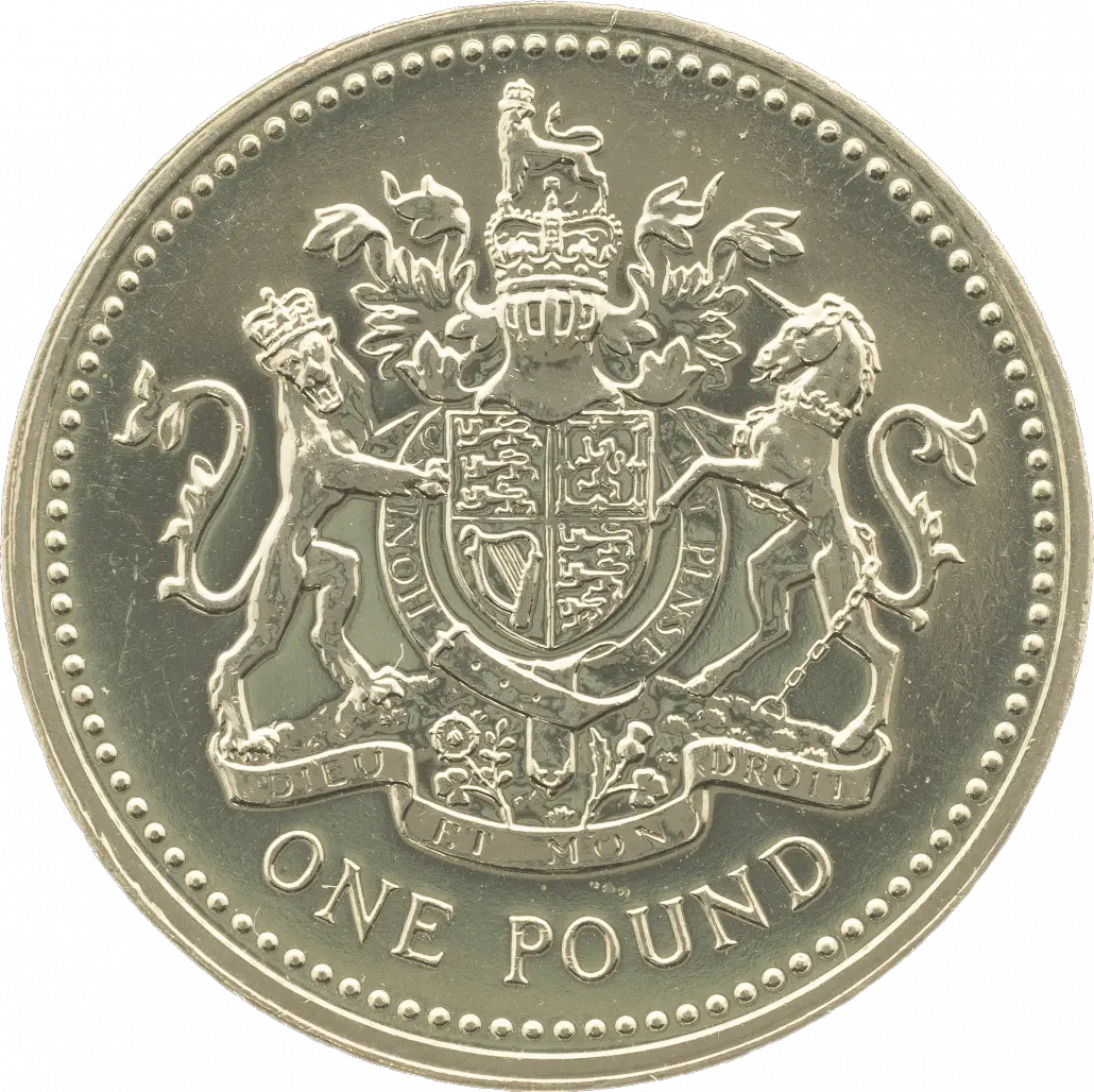 1983 £1 coin reverse design