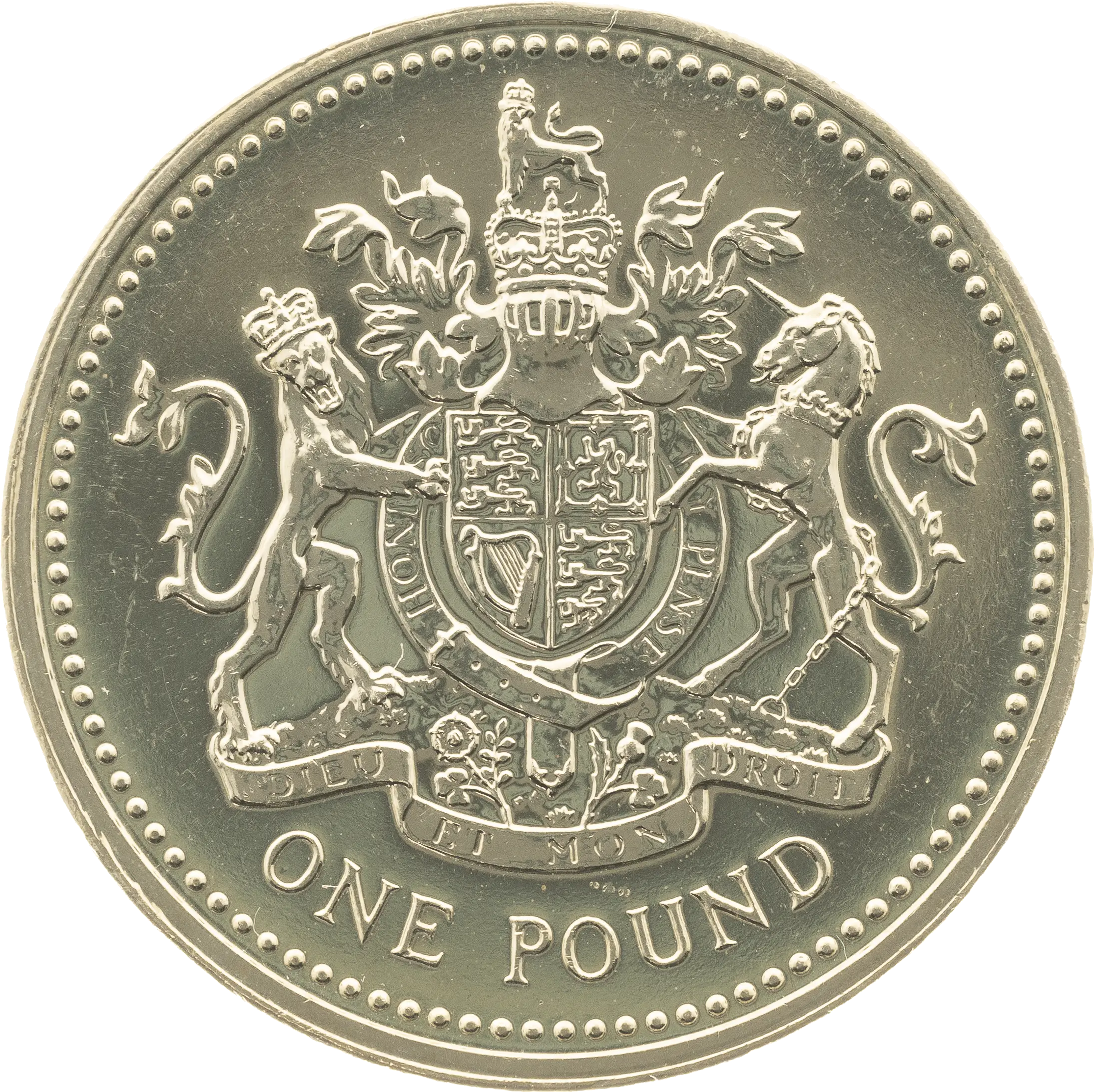 1983 £1 coin reverse design