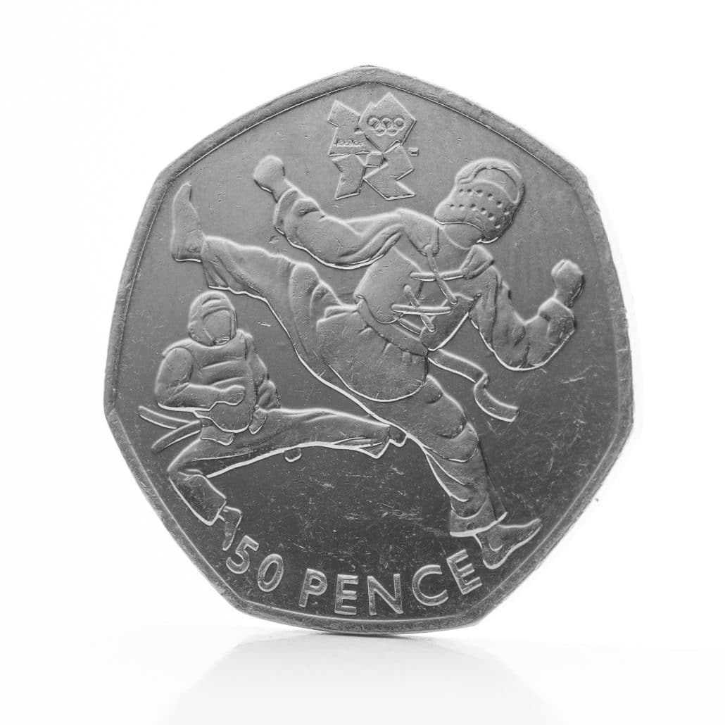 Taekwondo 50p Coin Design