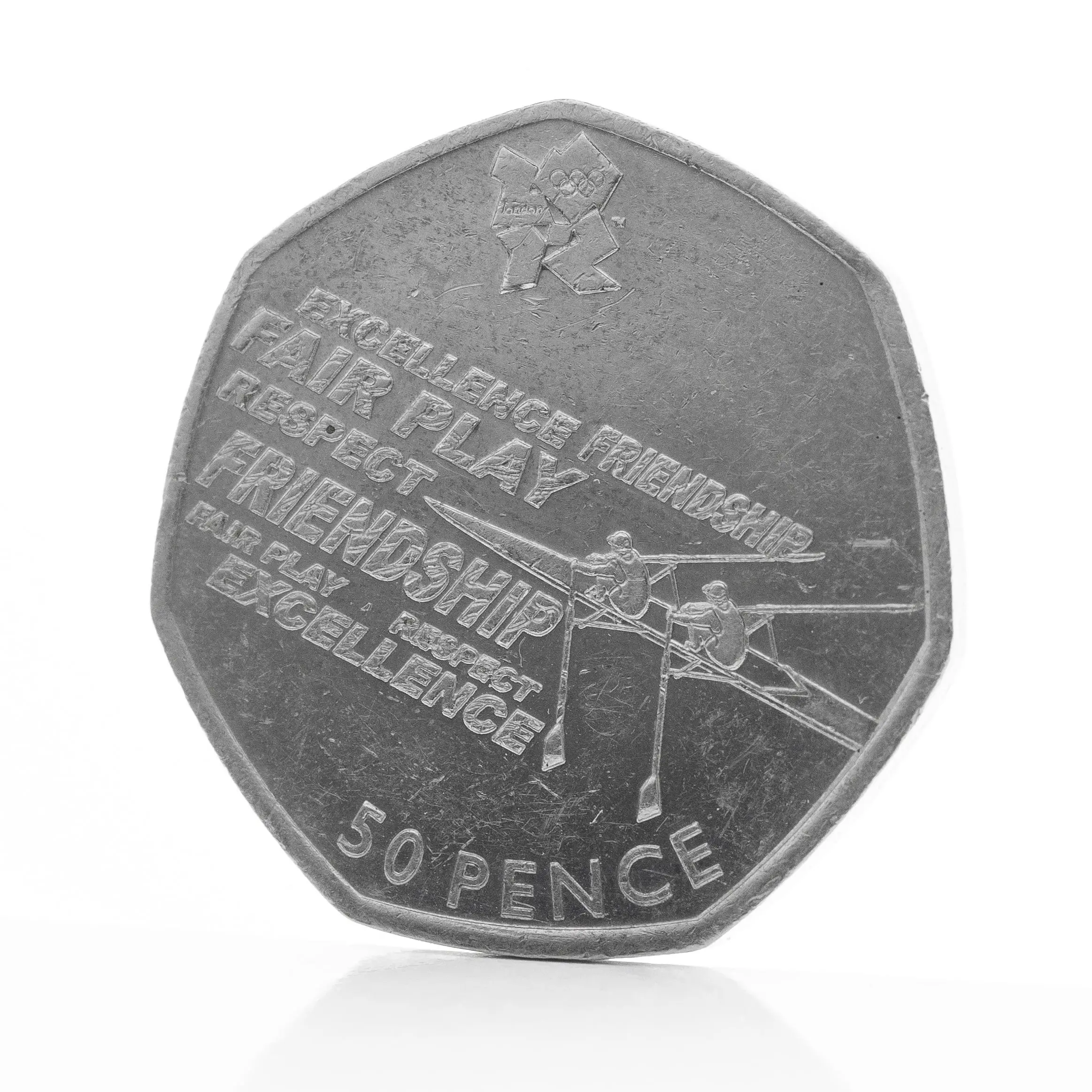 Reverse Design of the Rowing 50p Coin