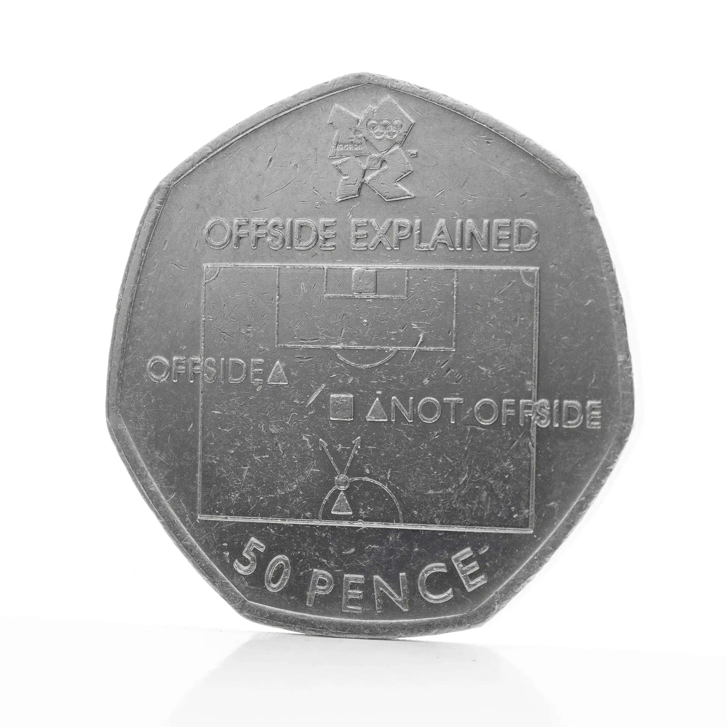 Offside 50p coin reverse design