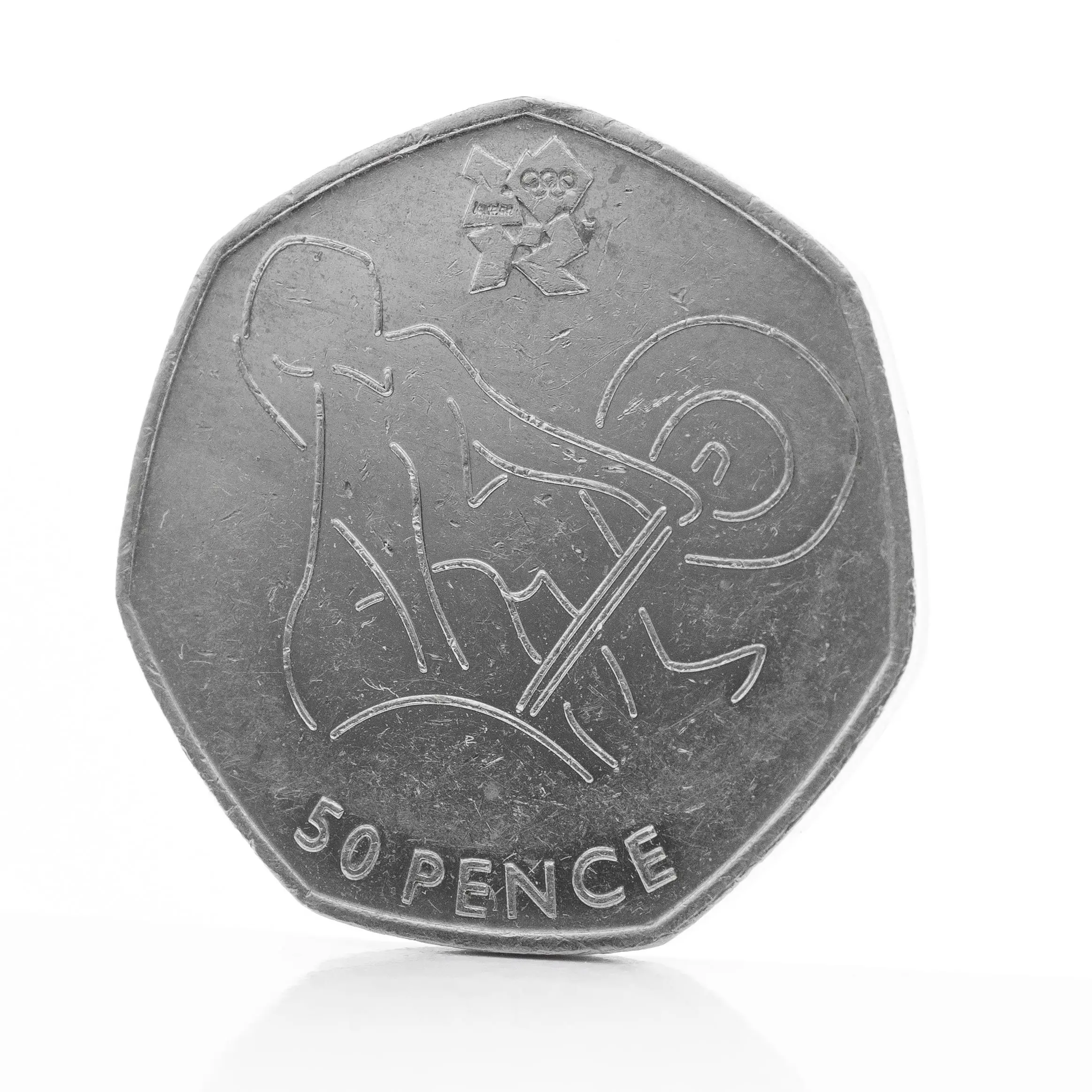 Weightlifting 50p coin design