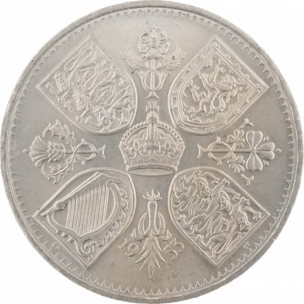 1953 coronation crown reverse design