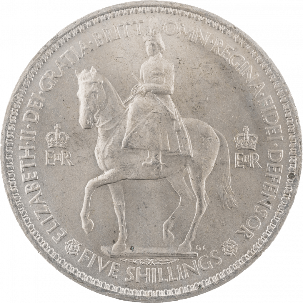 1953 Coronation Crown obverse design