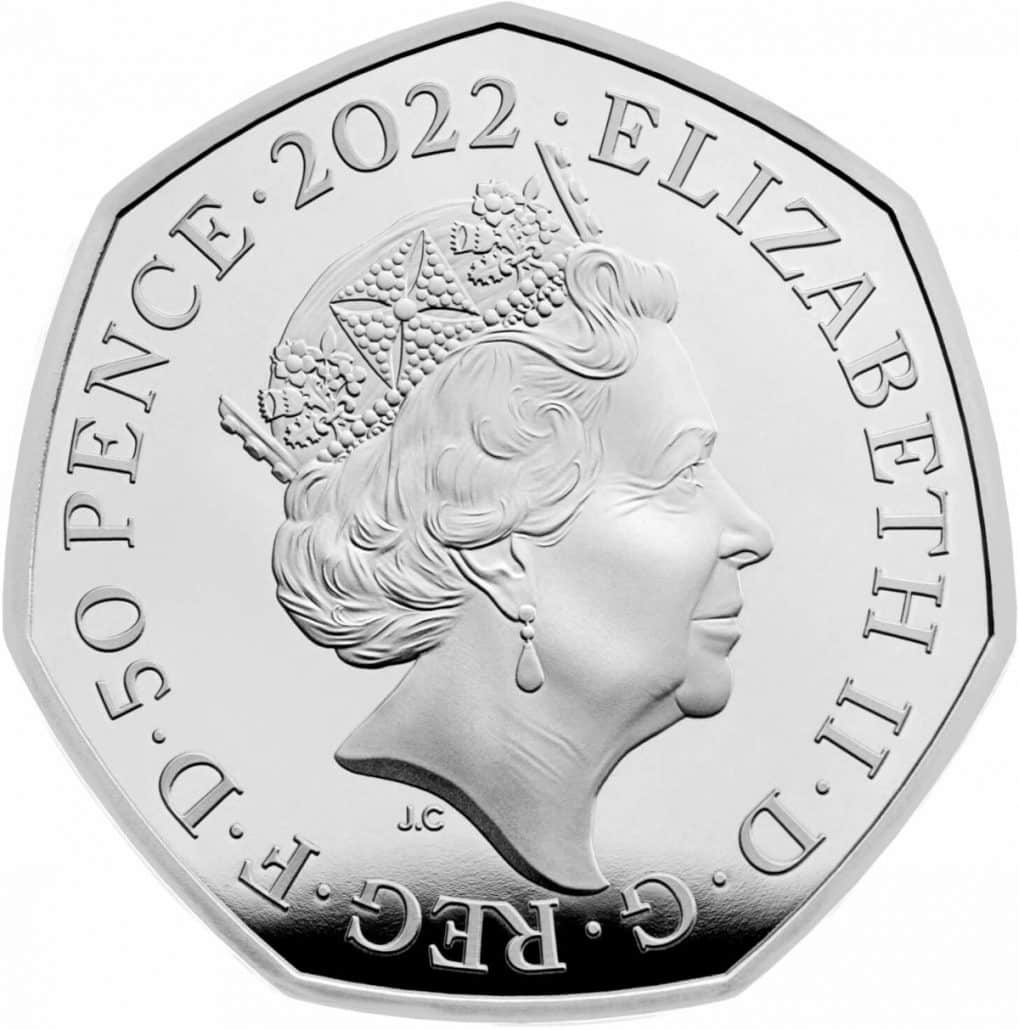 2022 Platinum Jubilee 50p Regular Reverse