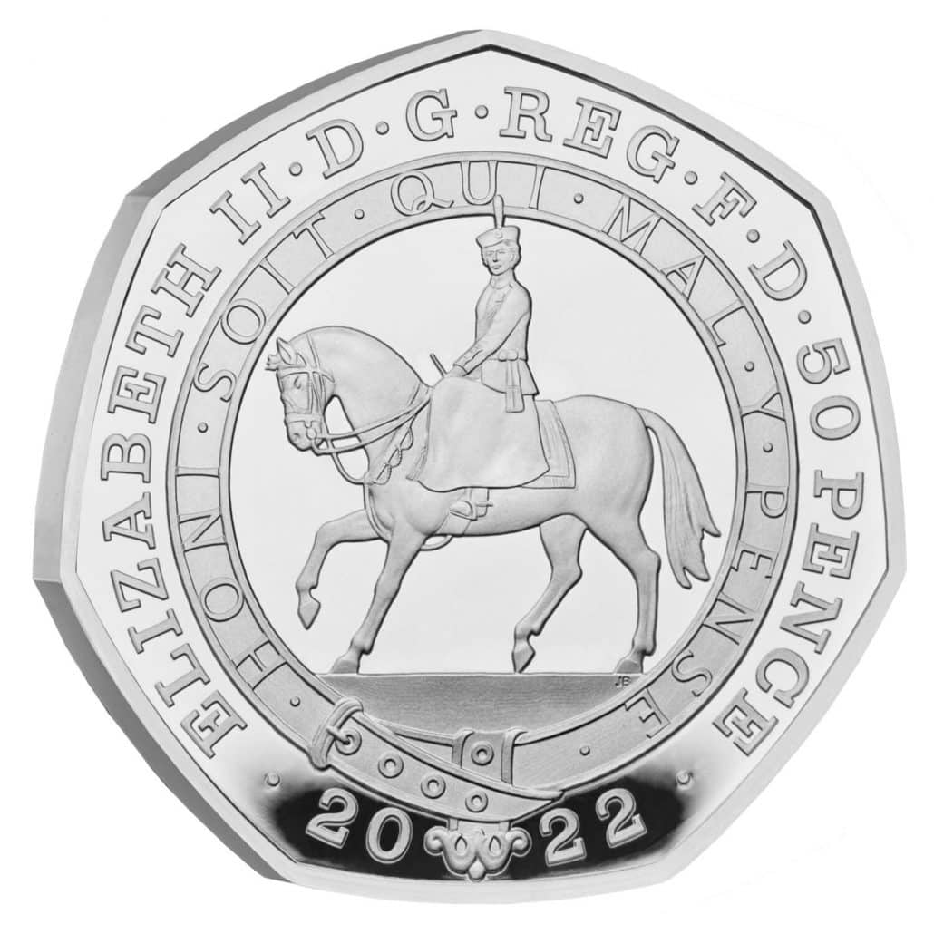 2022 Platinum Jubilee 50p Horseback Design