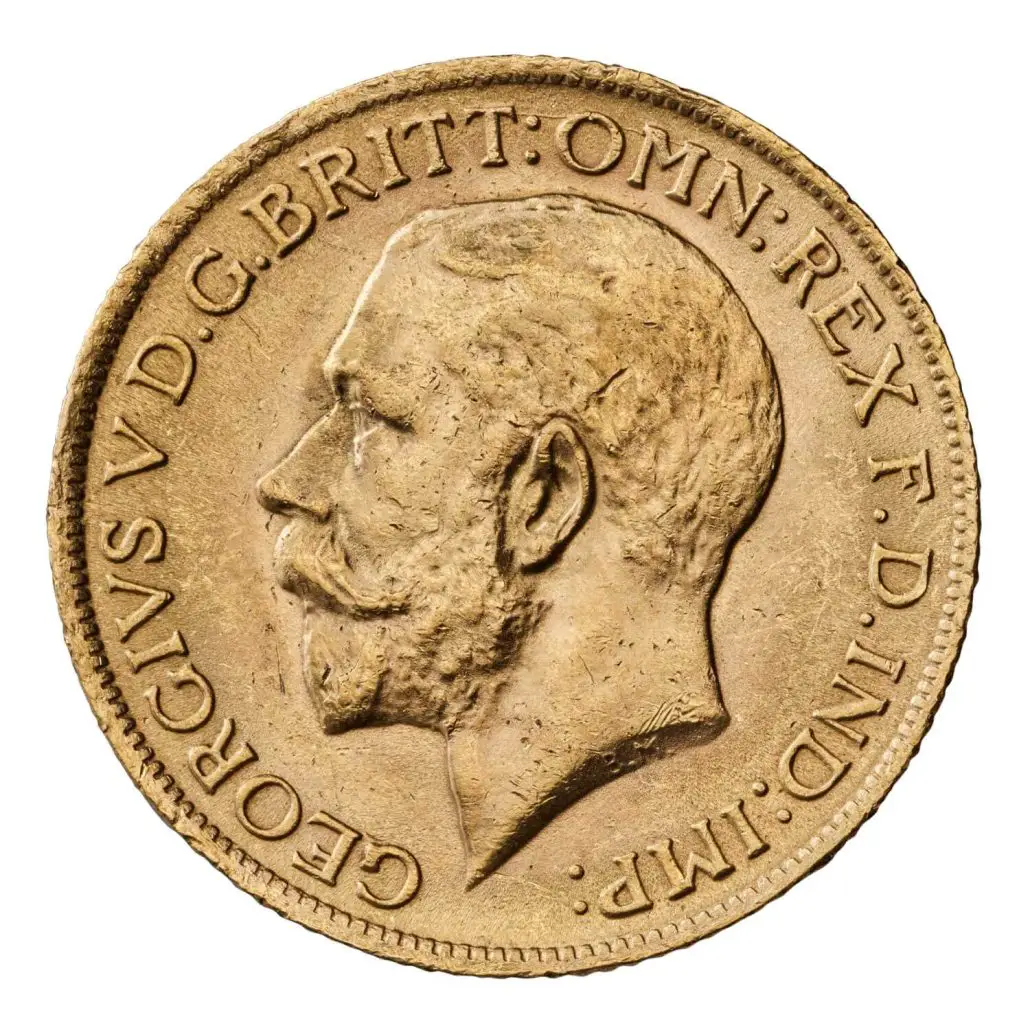 1917 George V Sovereign - London Mint obverse
