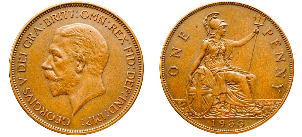 1933 George V penny