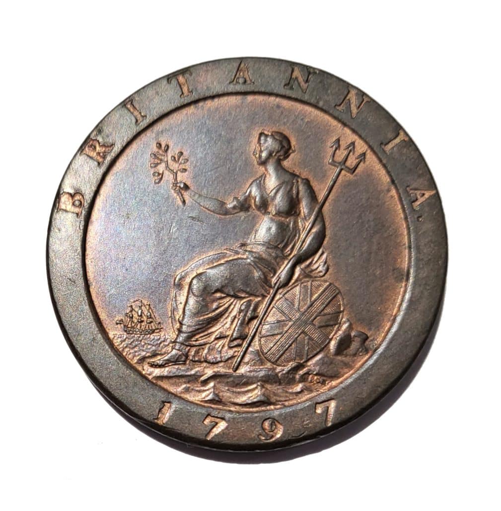 George III Cartwheel Penny 1797 reverse