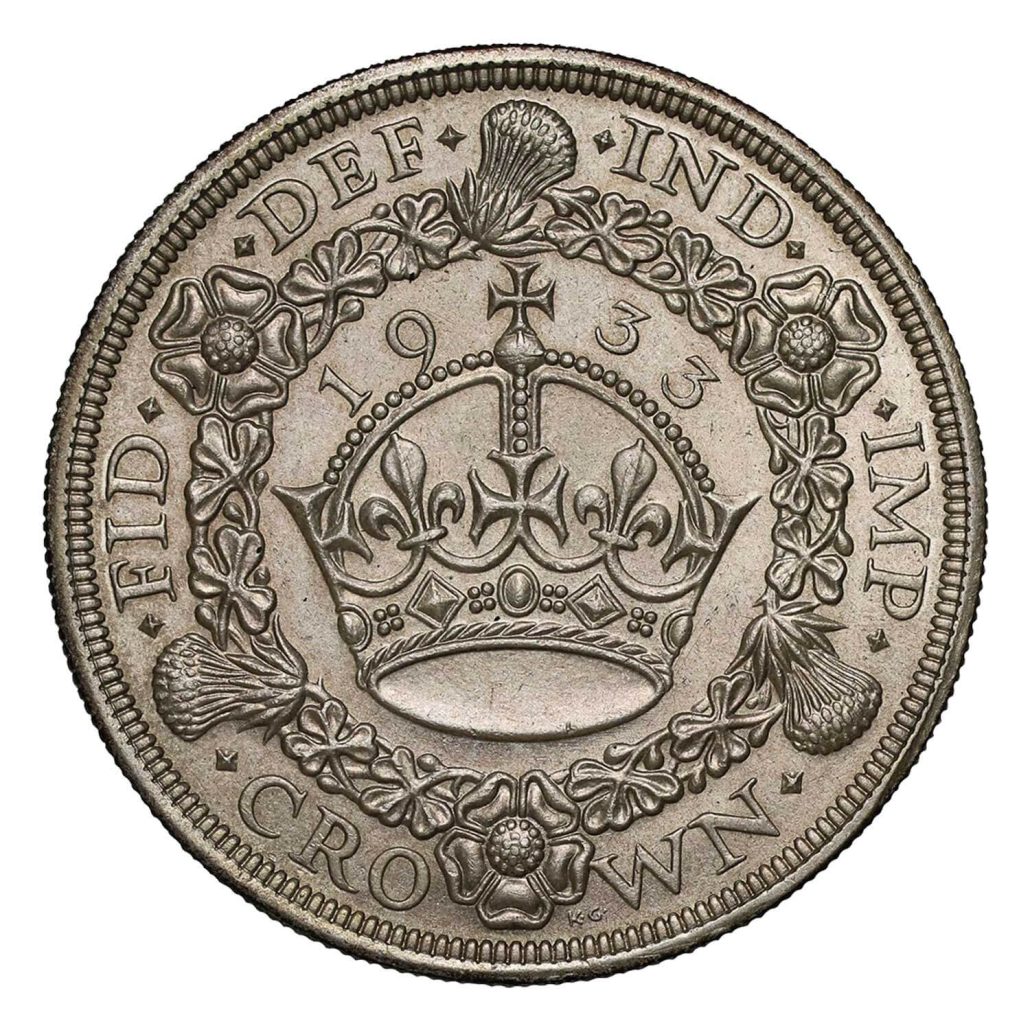 1933 George V Wreath Crown reverse 