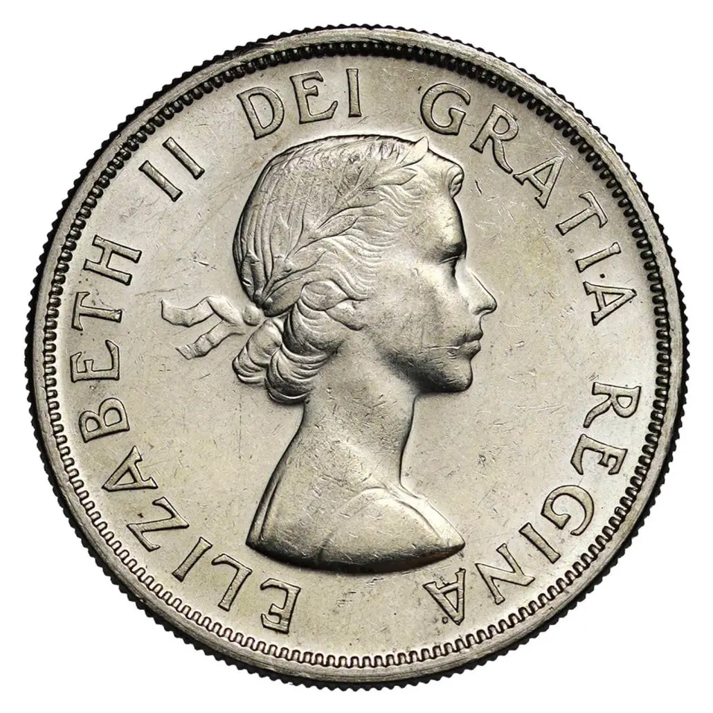 Elizabeth II Silver Dollar obverse side