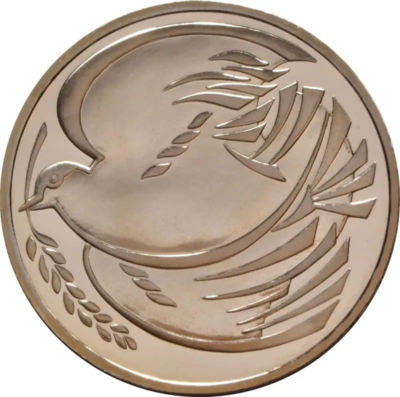 1995 Dove of Peace £2 Coin reverse