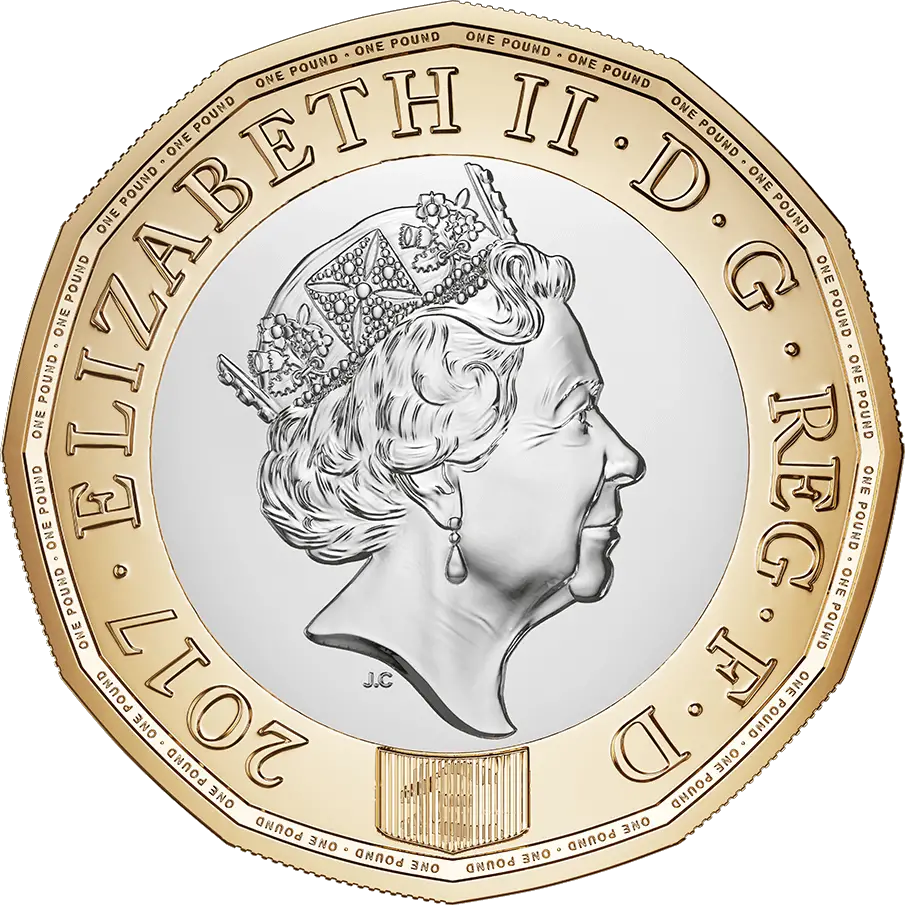 2017 New £1 obverse